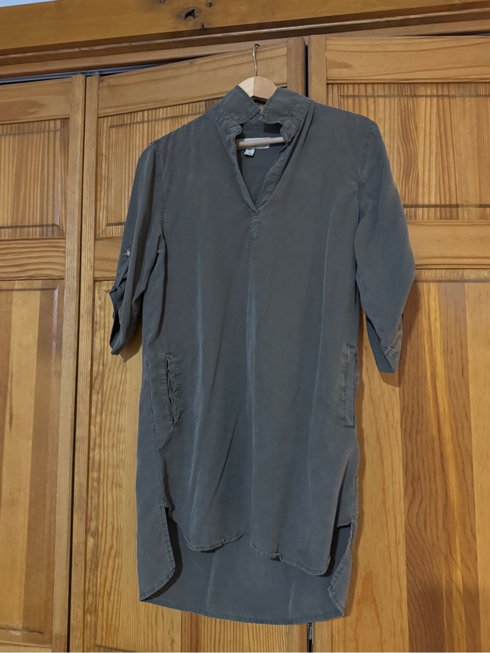 Thread & Supply Olive Green Shirt Dress Size Small